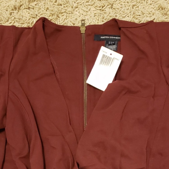 NWT French Connection Shiraz Red Dress Size 2 - Picture 3 of 3